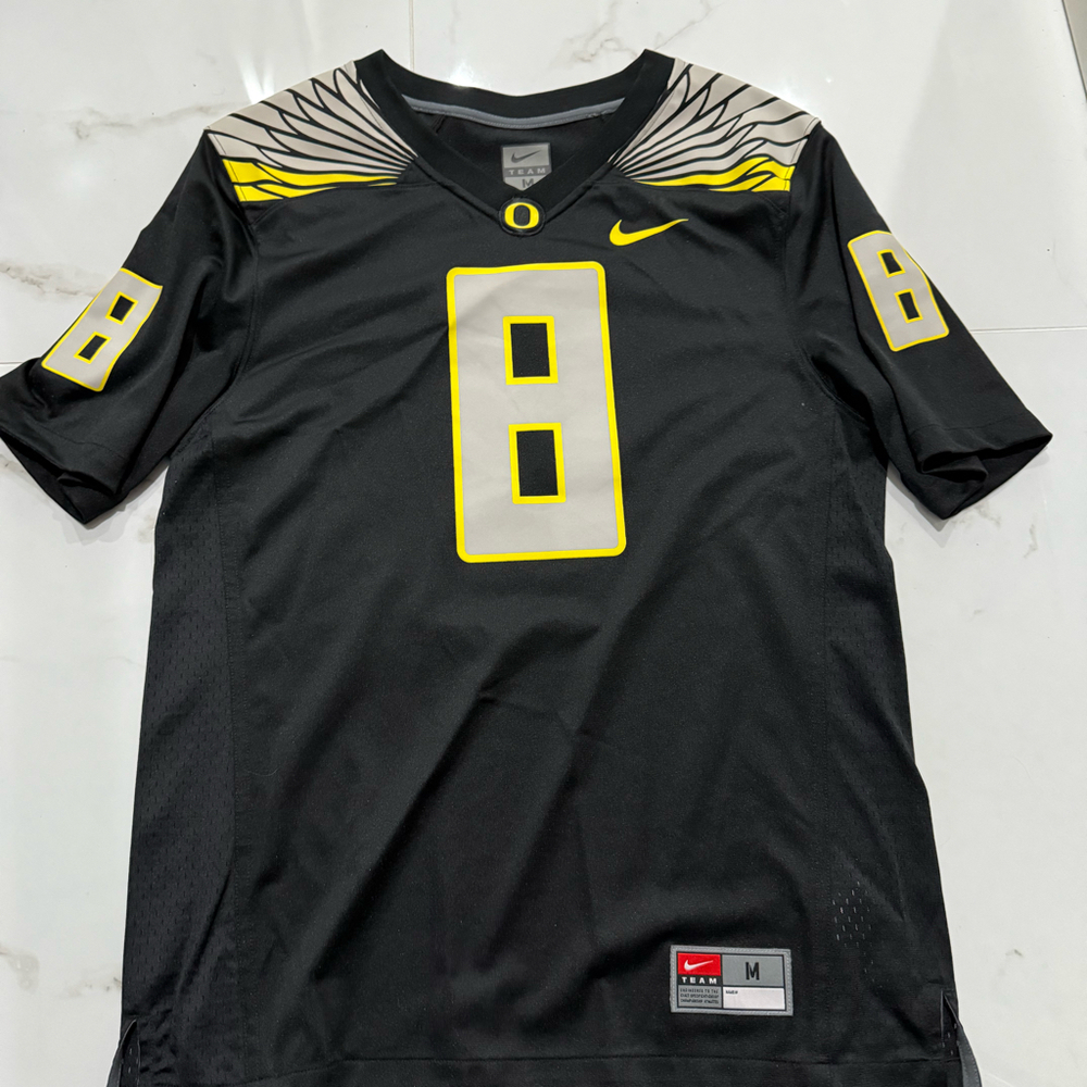 Nike Jersey Oregon Ducks #8 Marcus Mariota Wings Medium